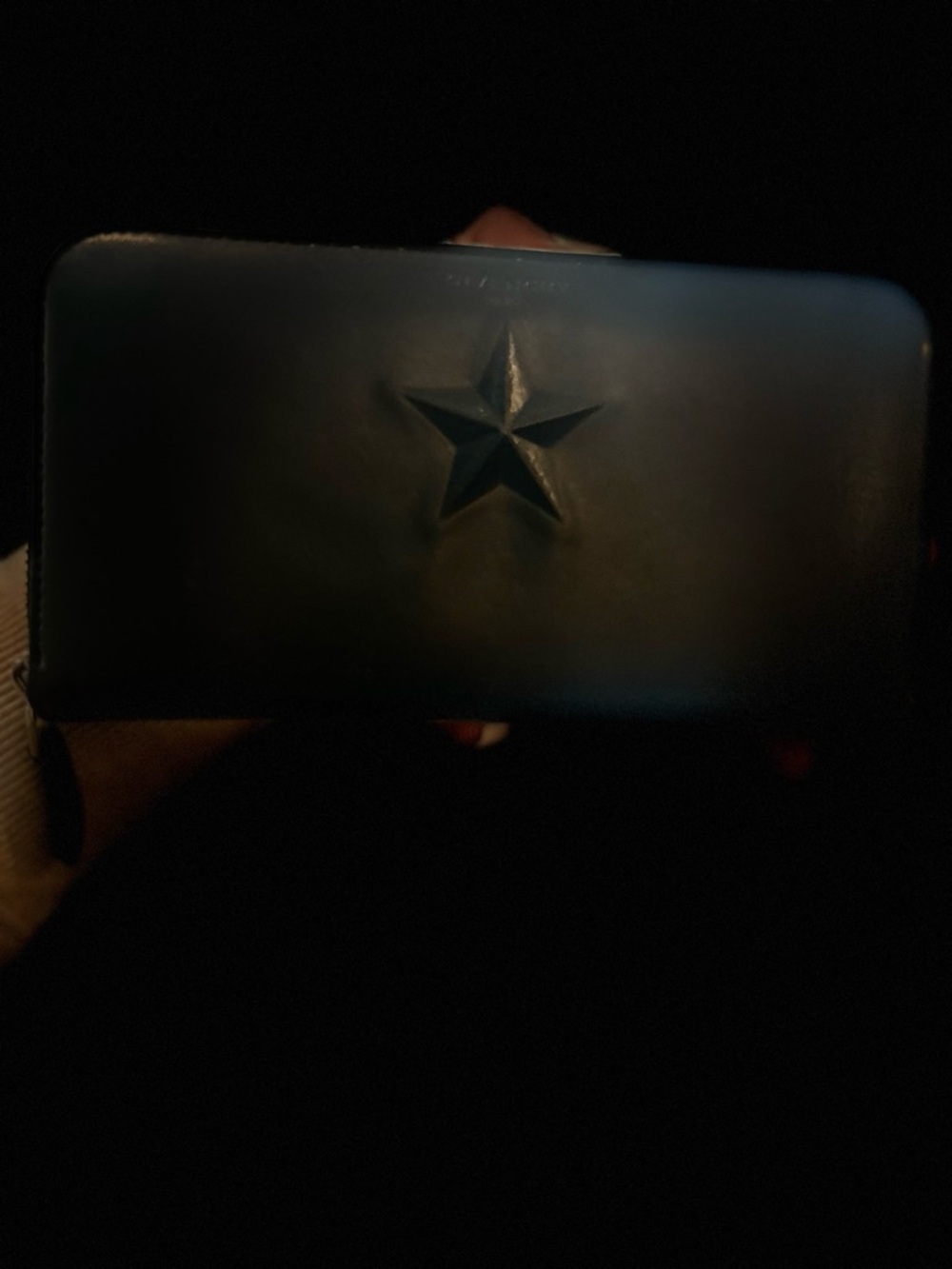 Givenchy Black Embossed Star Leather Long Zip Around Wallet — NWT - Picture 13 of 16